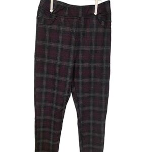 Girl's Purple And Black Patterned Pant